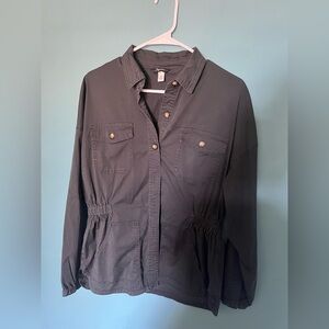 Women's Grey Fitted Flannel